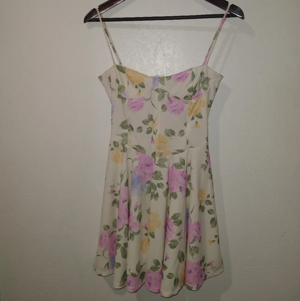 ZARA (BLOGGERS FAV) Floral Mini Corset Dress - Picture 9 of 11